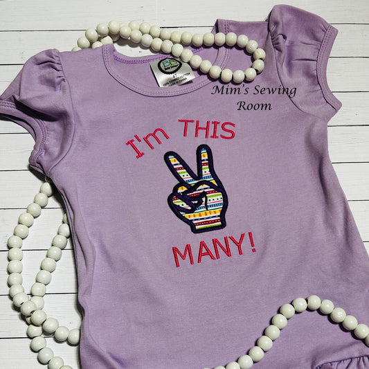 Fingers/hand Birthday (applique)