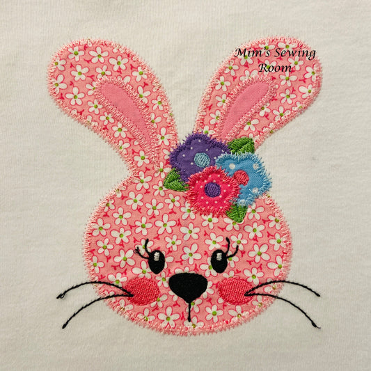 Floral bunny face with flowers