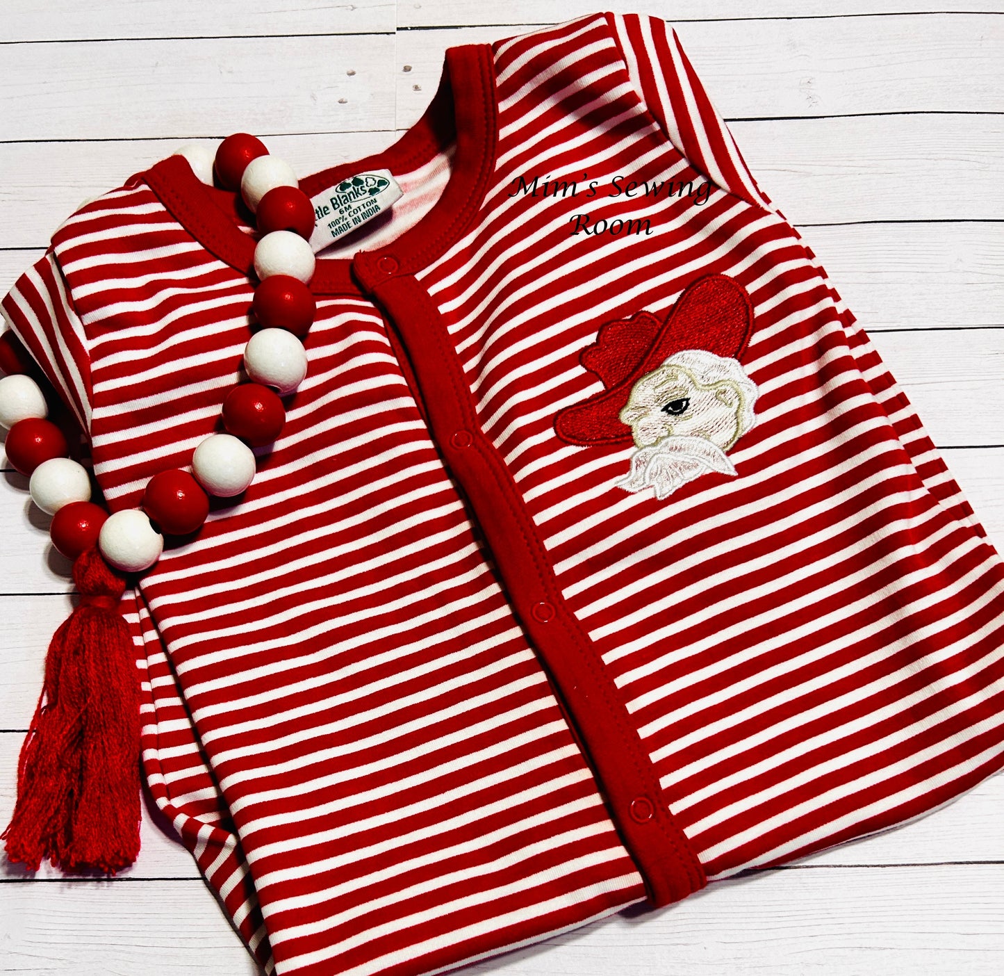 Rebel red footie sleeper