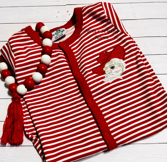 Rebel red footie sleeper