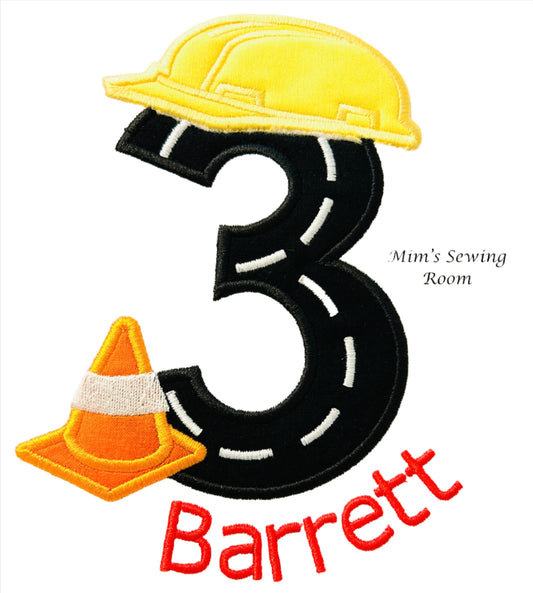 Construction Hat and Road Birthday