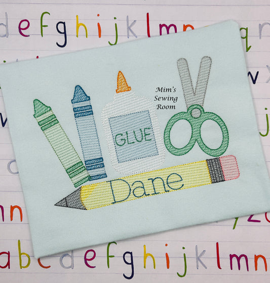 Back to school supplies design (primary)