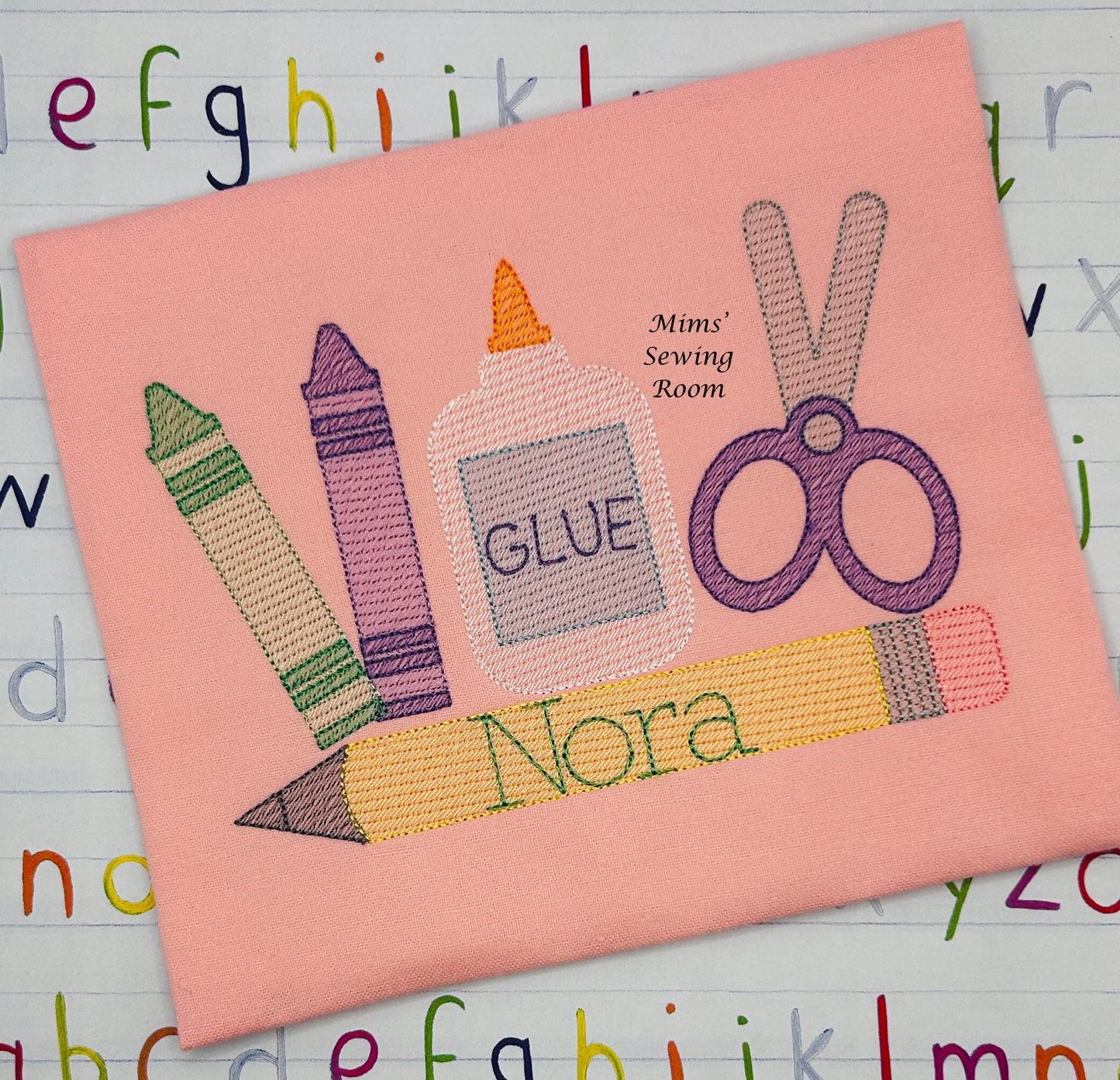 Back to school supplies design (pastel))