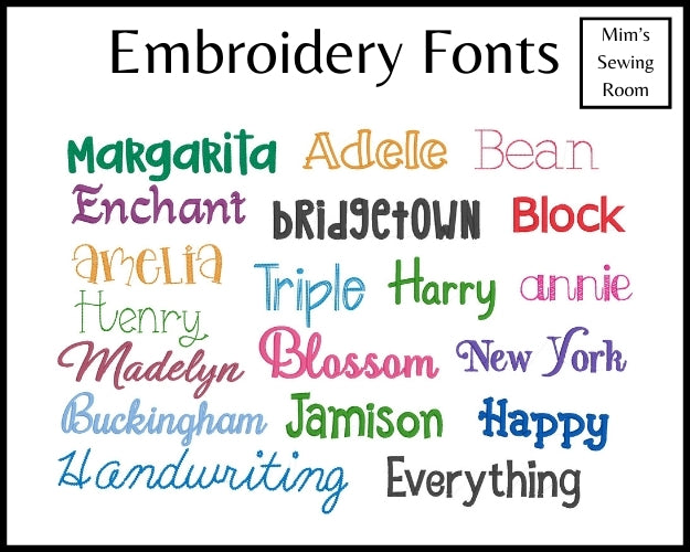 Embroidery single letter with name