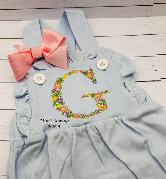 English floral alphabet