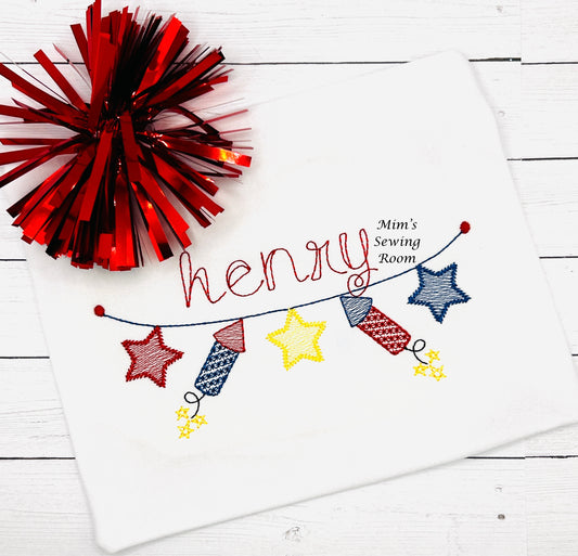 Fourth of July Rockets and Stars