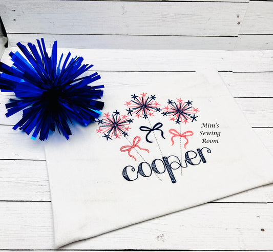 Fourth of July Sparklers with bows