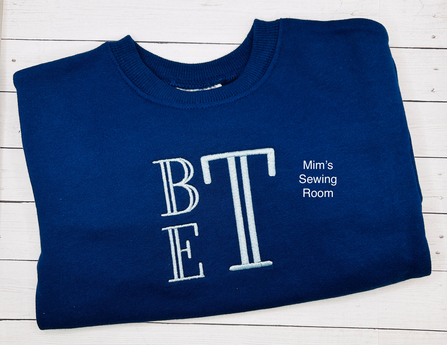 Stacked 3 initial monogram