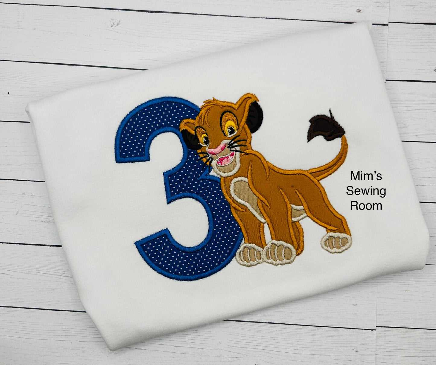 Lion birthday with numbers