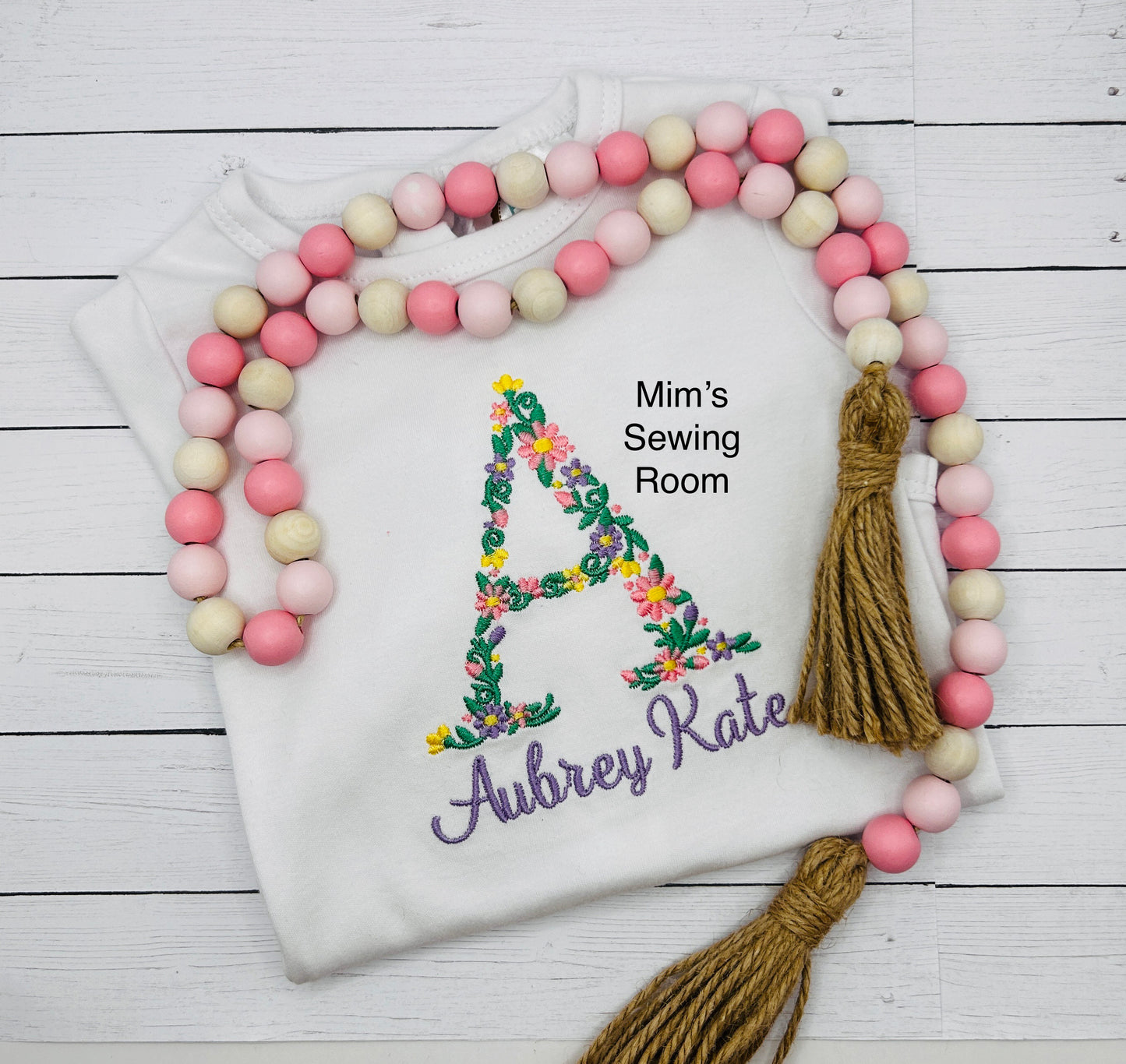 Floral single initial