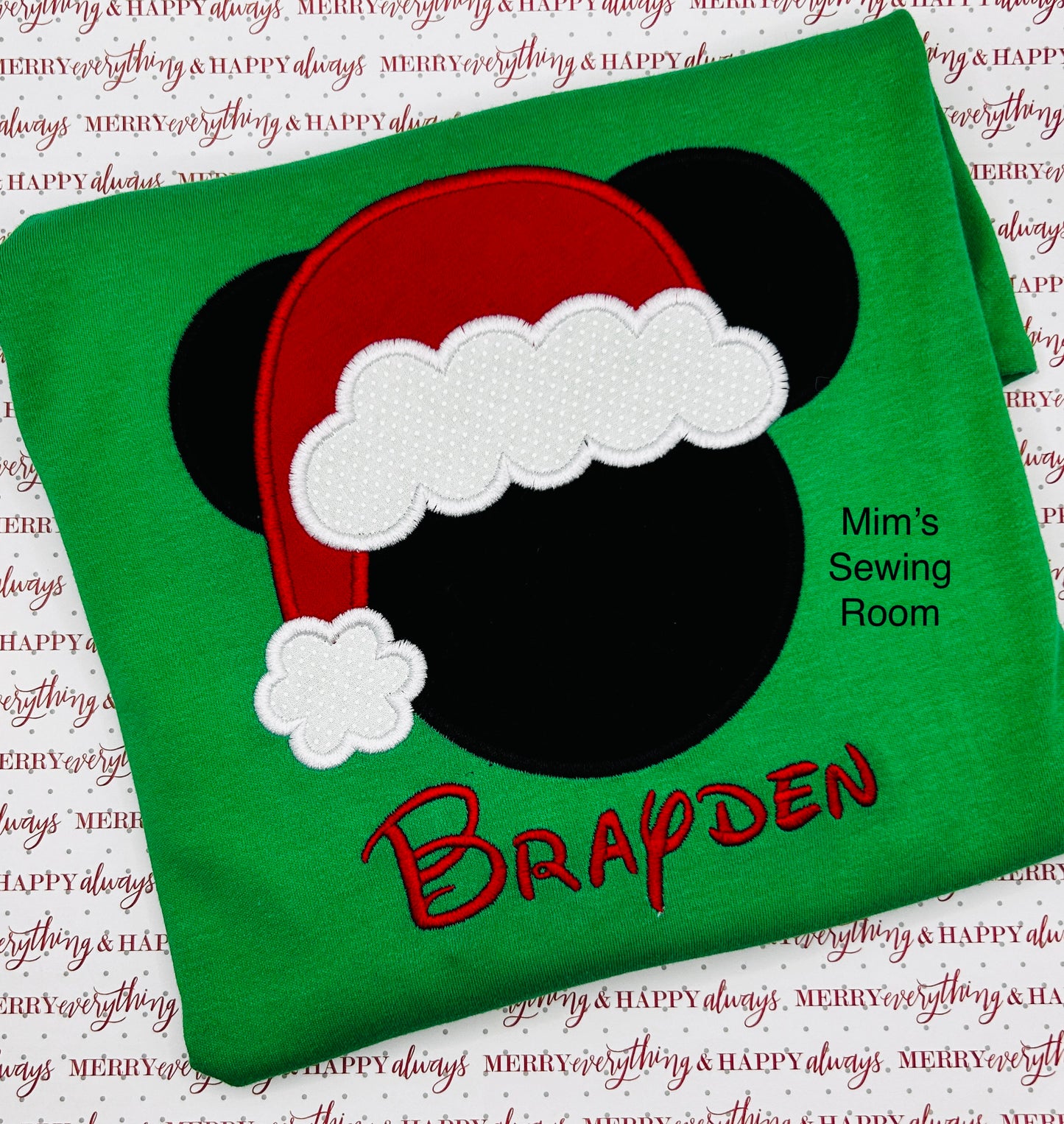 Mouse with Santa hat