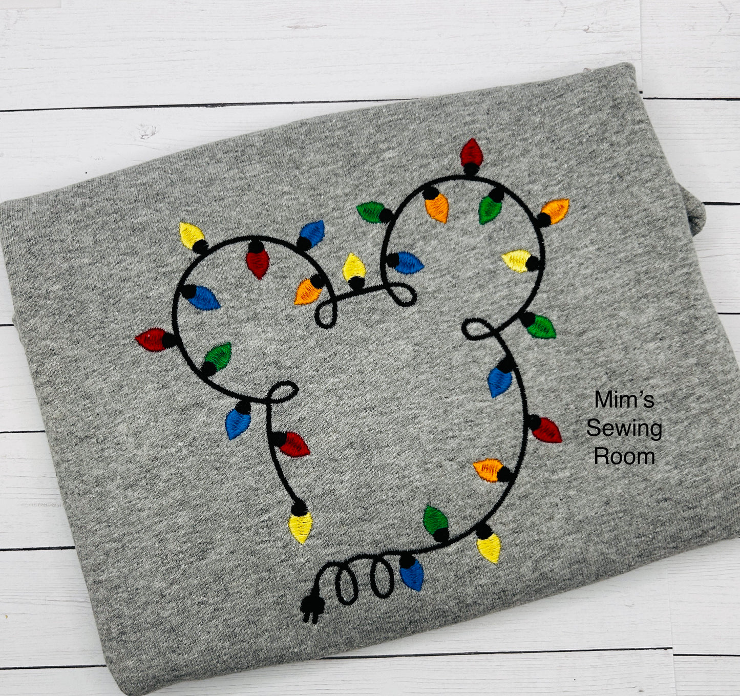 Mouse with Christmas lights