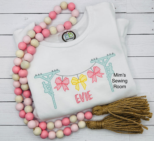 Lineman on poles with bows