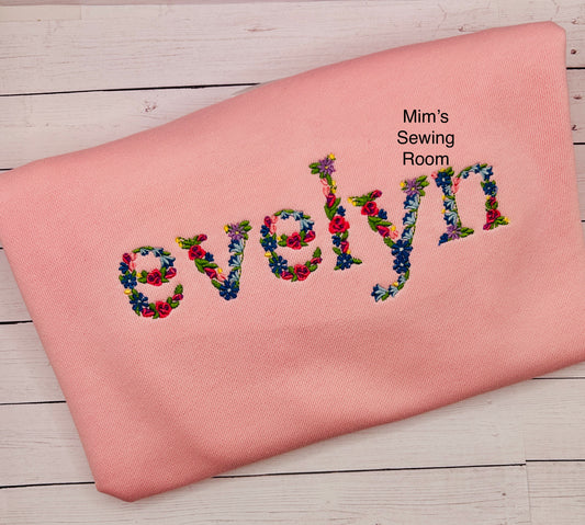 Floral name alphabet