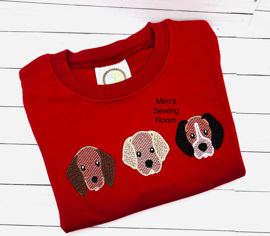 Puppy sketch trio design