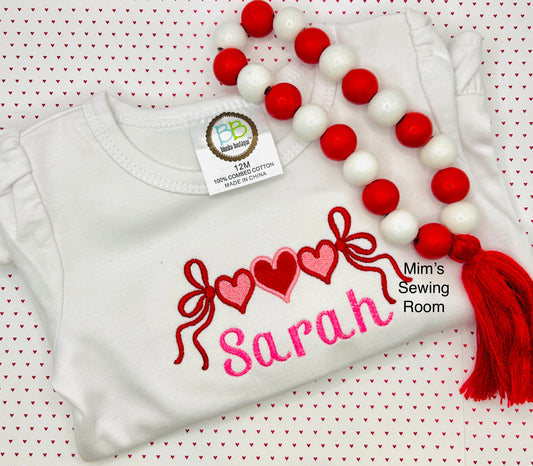 Heart and bow design