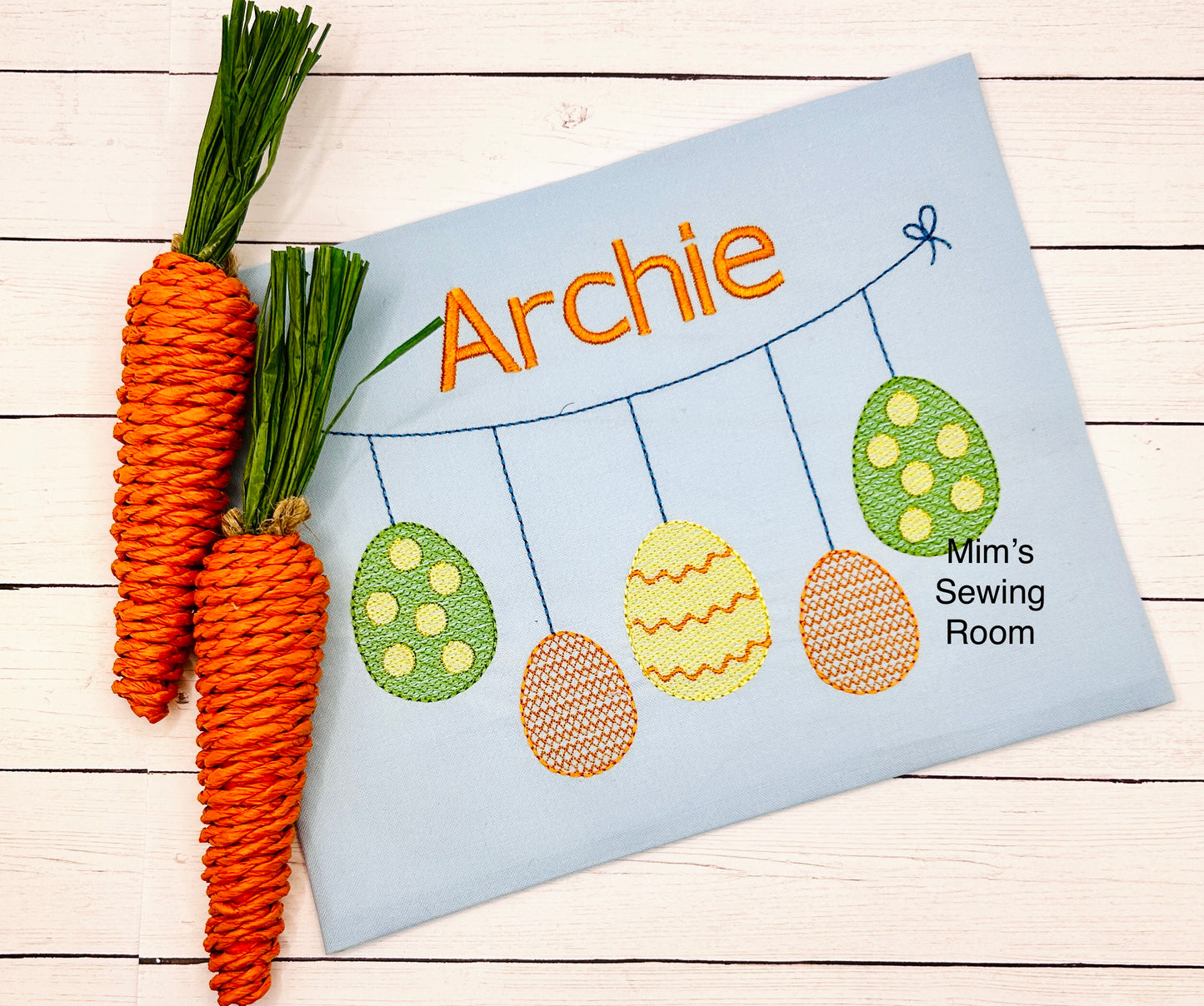 Multicolor eggs on string