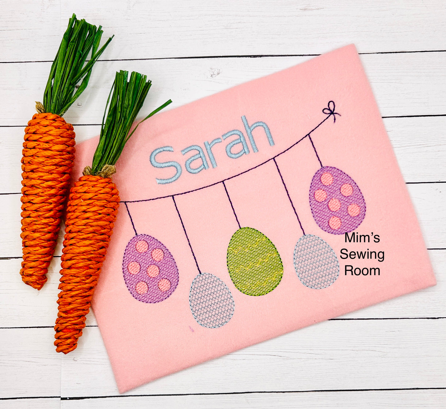 Multicolor eggs on string