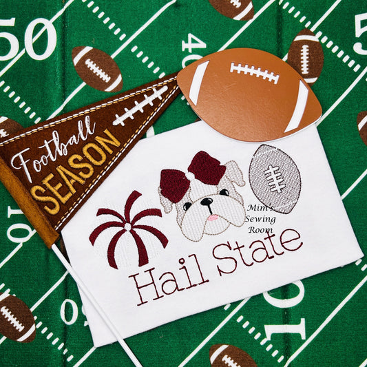 Bulldog pompom trio design