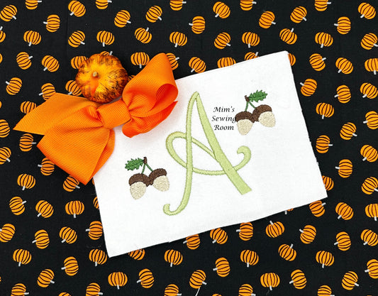 Monogram with acorns