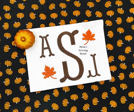 Monogram with leaves
