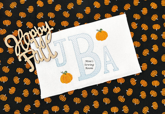 Monogram with pumpkins