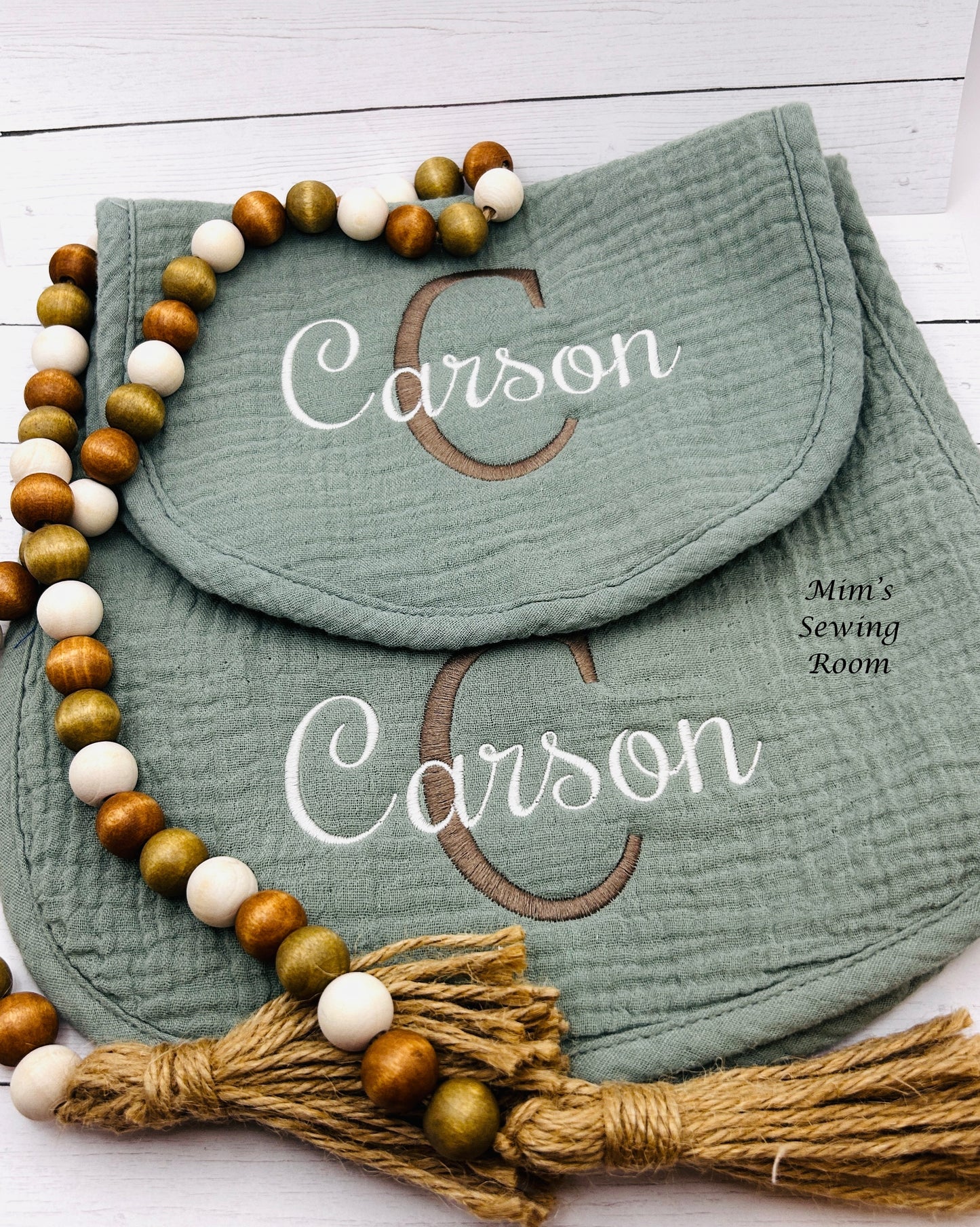 Muslim bib and burp cloth sets