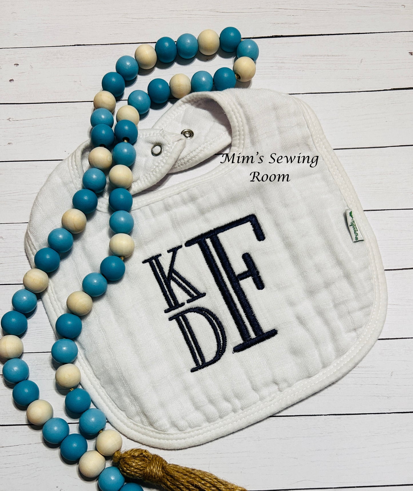 Muslin Monogrammed Bib
