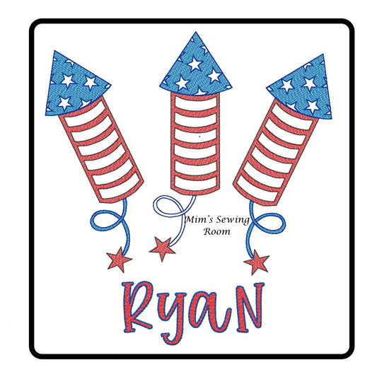 Fourth of July triple rocket design