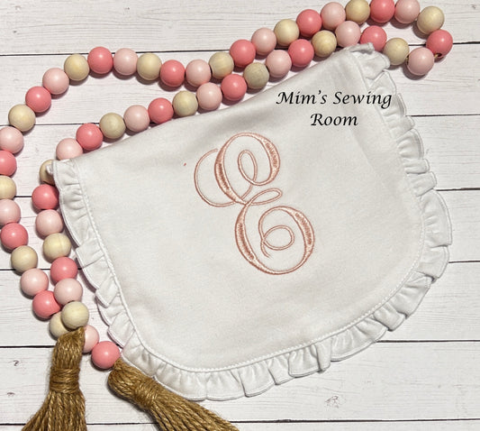 Ruffle Initial Bib