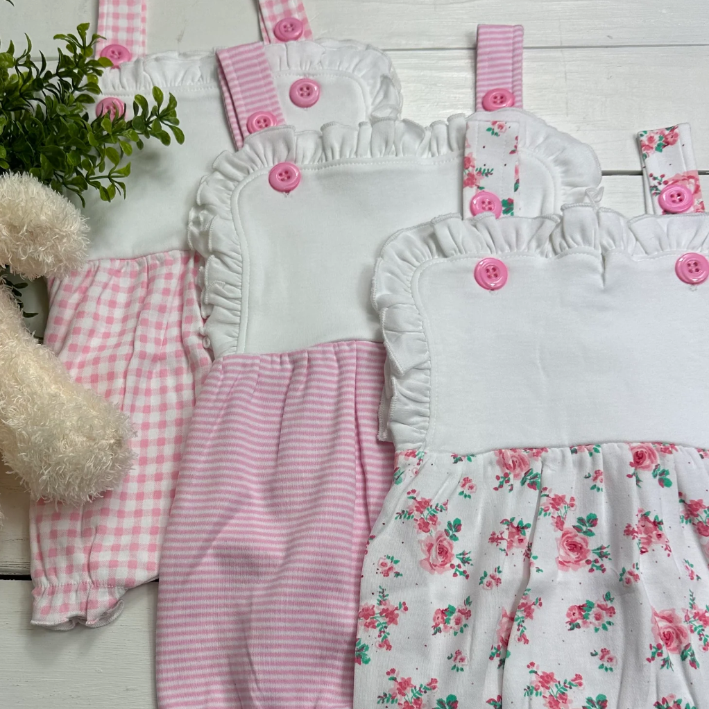 Floral monogrammed sunsuit