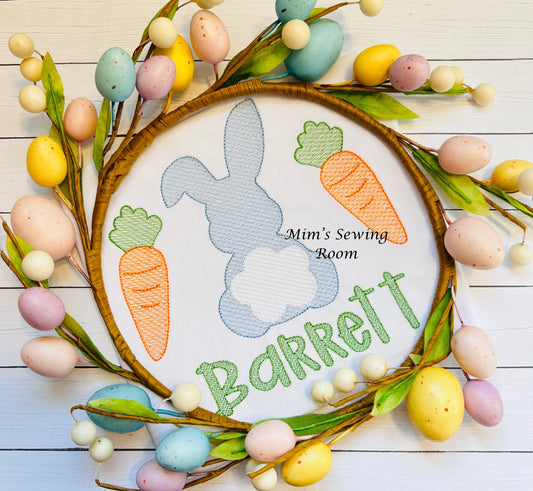 Bunny with 2 side carrots