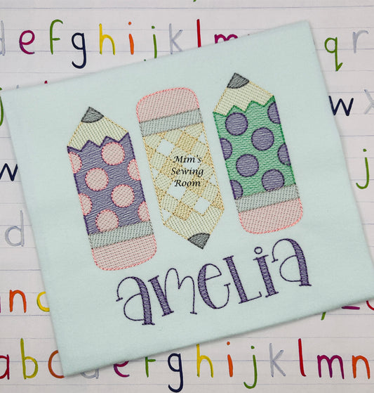 Back to school sketch pencil (pastel)