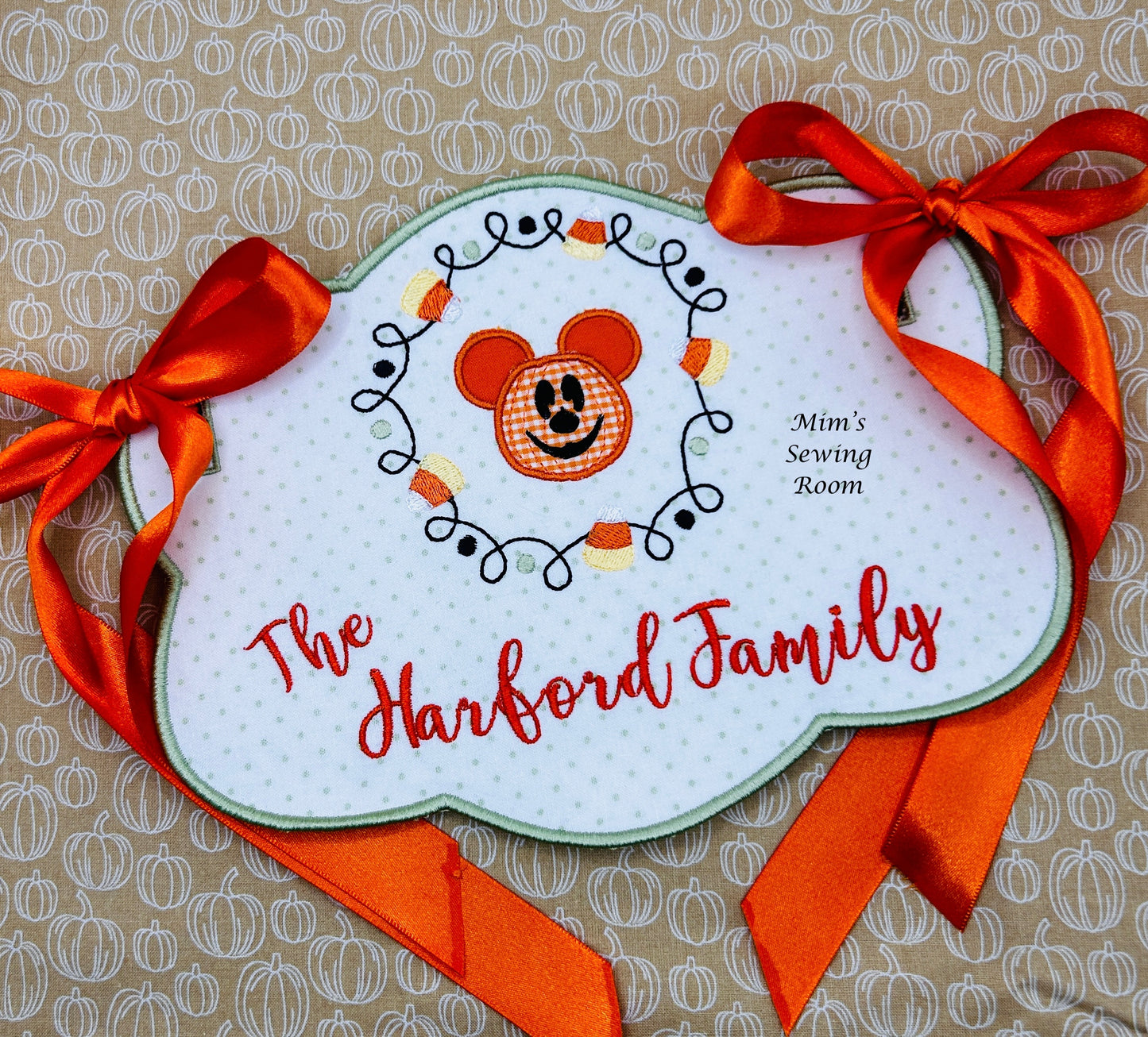 Mouse Halloween Stroller Tag