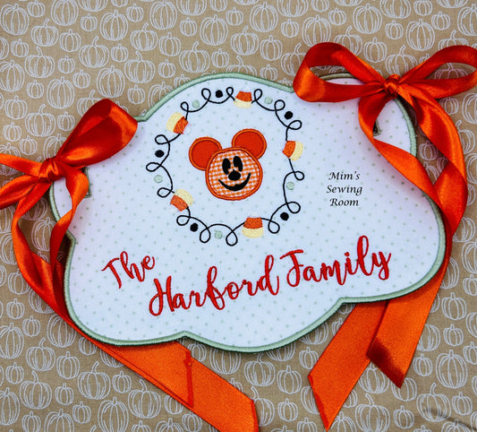 Mouse Halloween Stroller Tag
