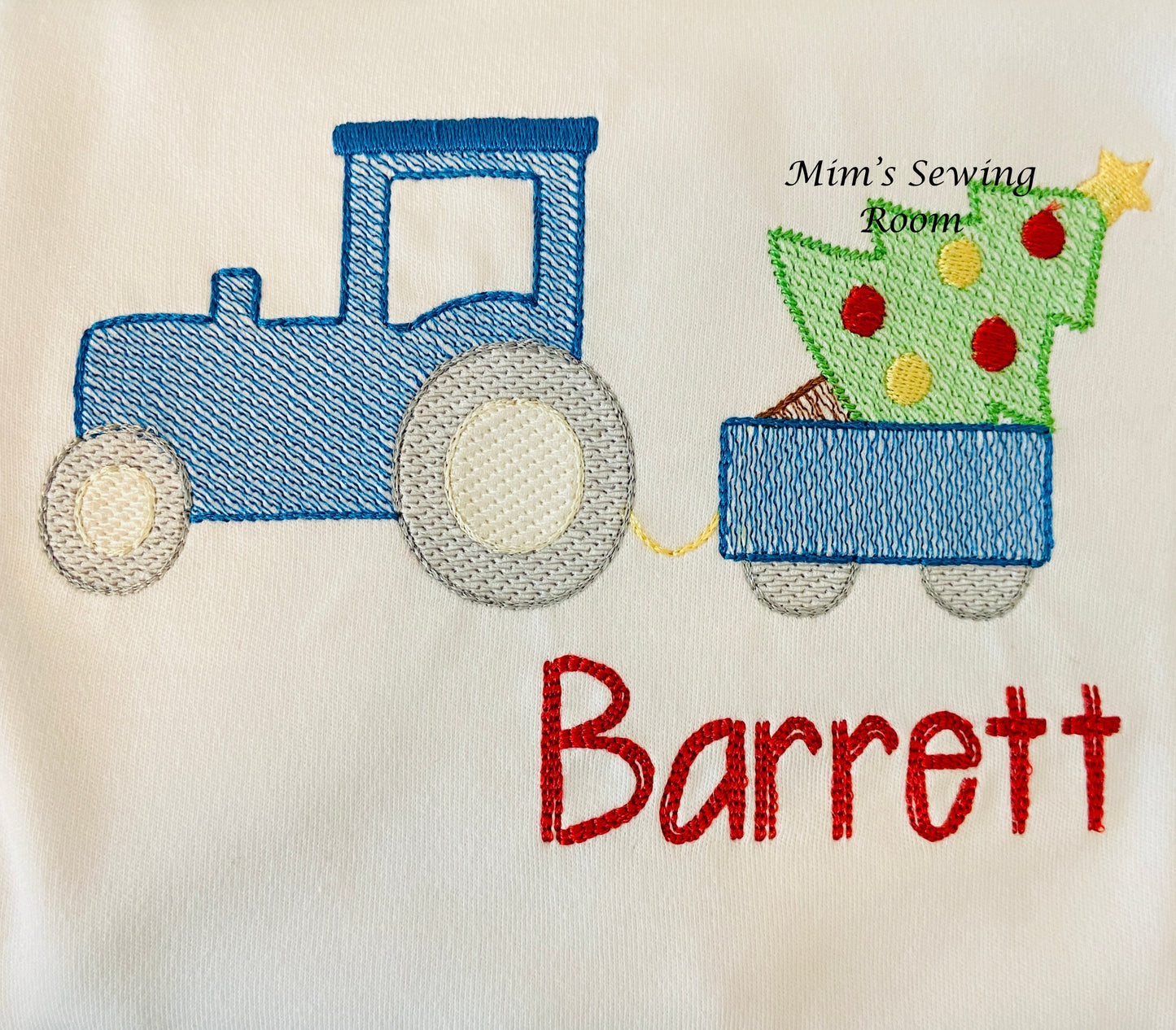 Tractor with Christmas tree