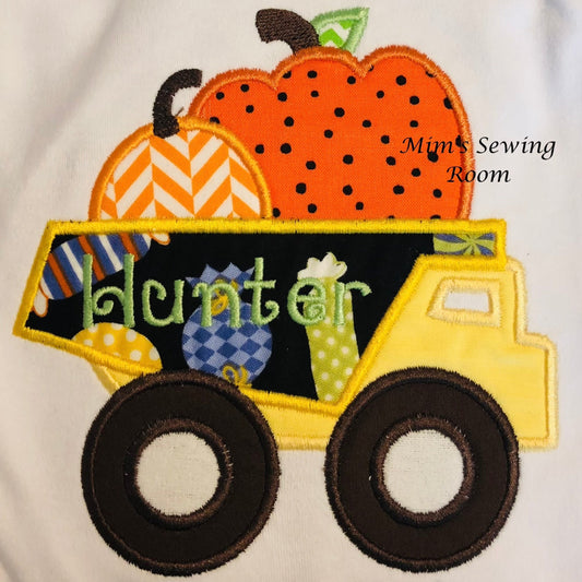 Pumpkin dump truck