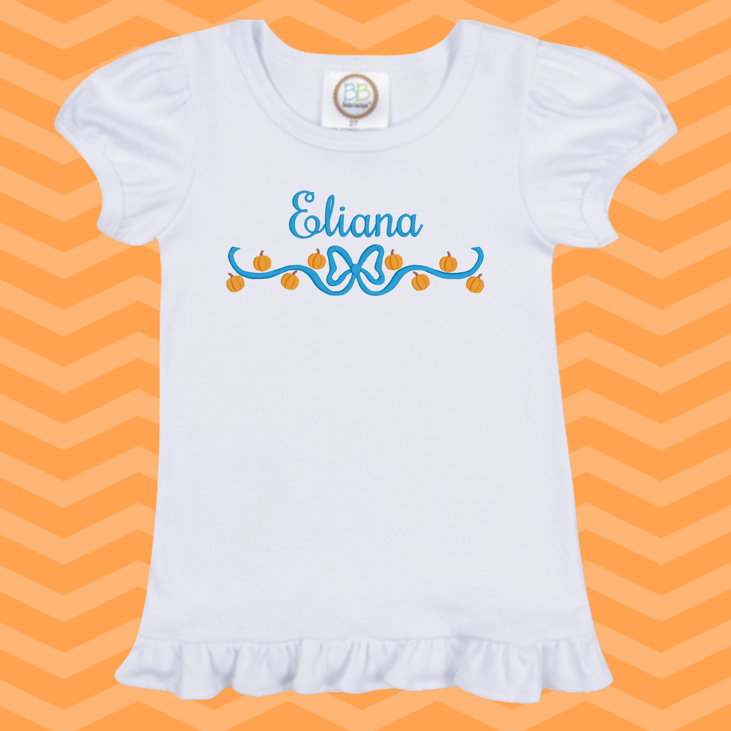 Bow with mini pumpkins