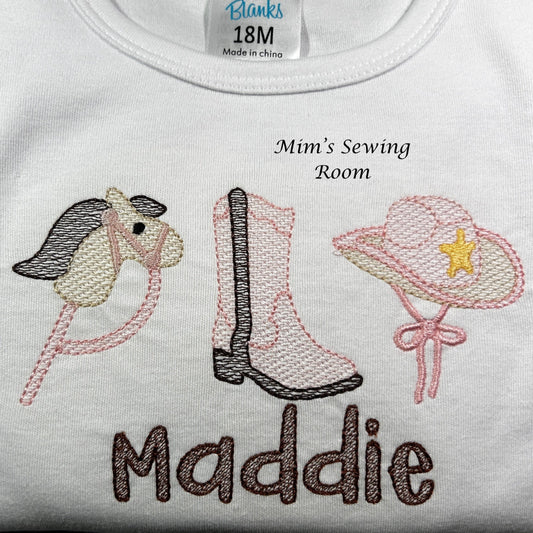 Cowgirl sketch design