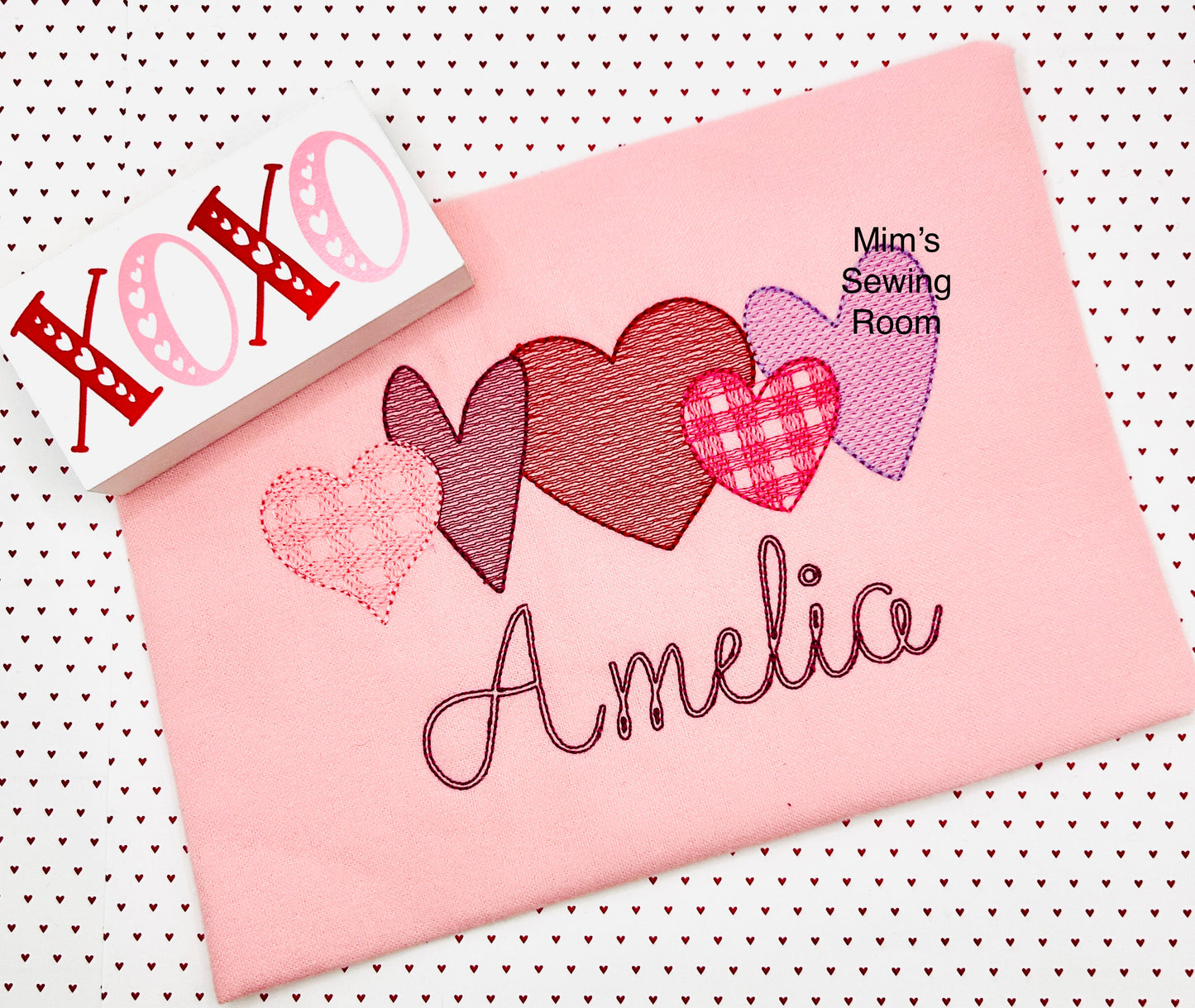 Interlocking sketch hearts