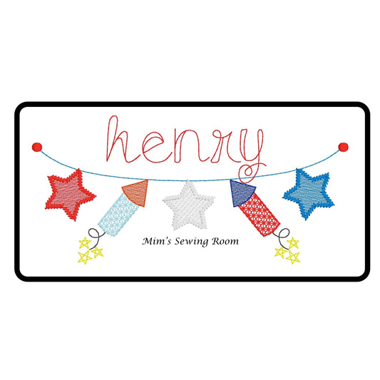 Rocket and star string design