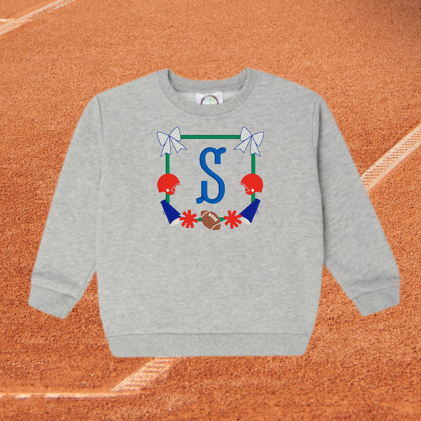 Football frame with bows