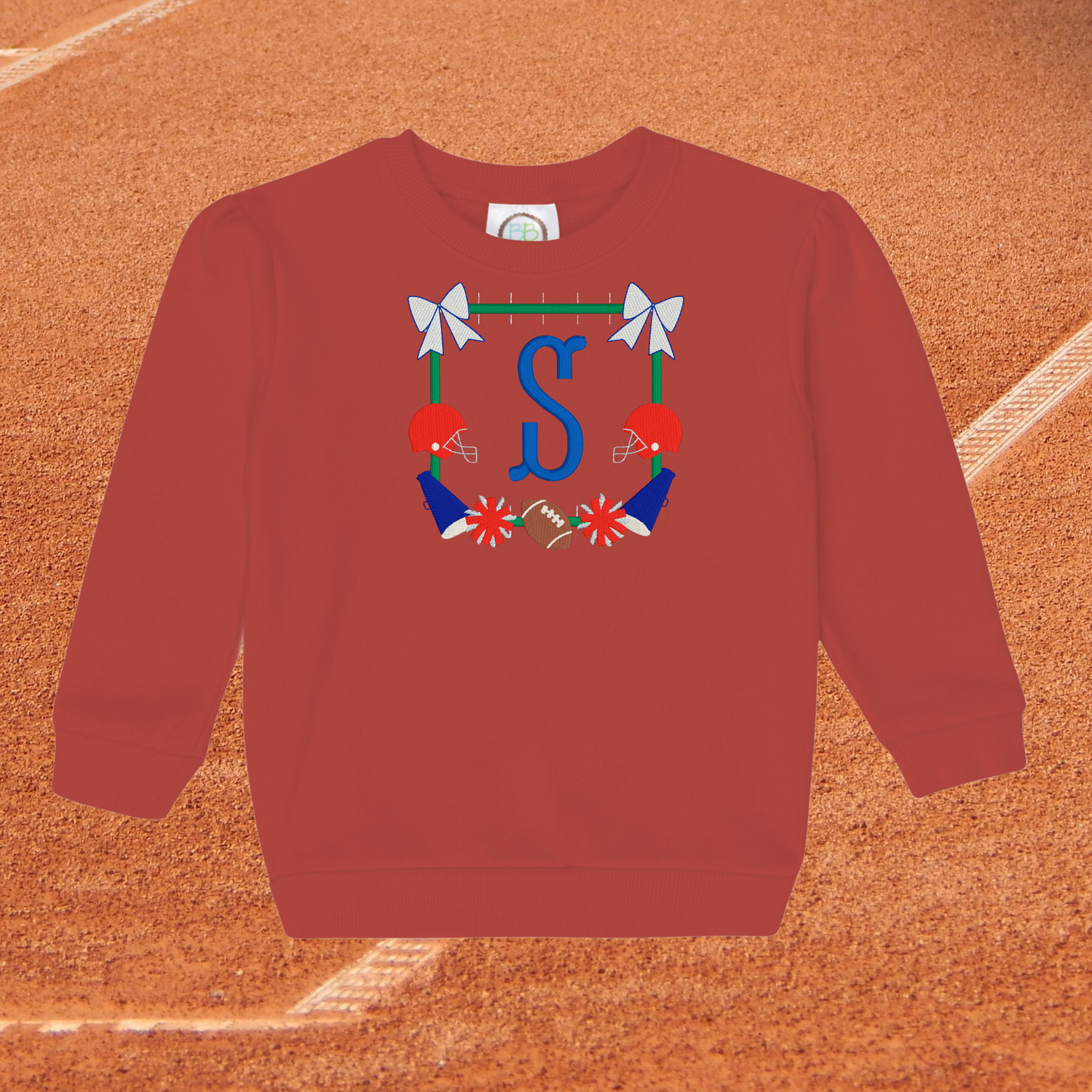 Football frame with bows