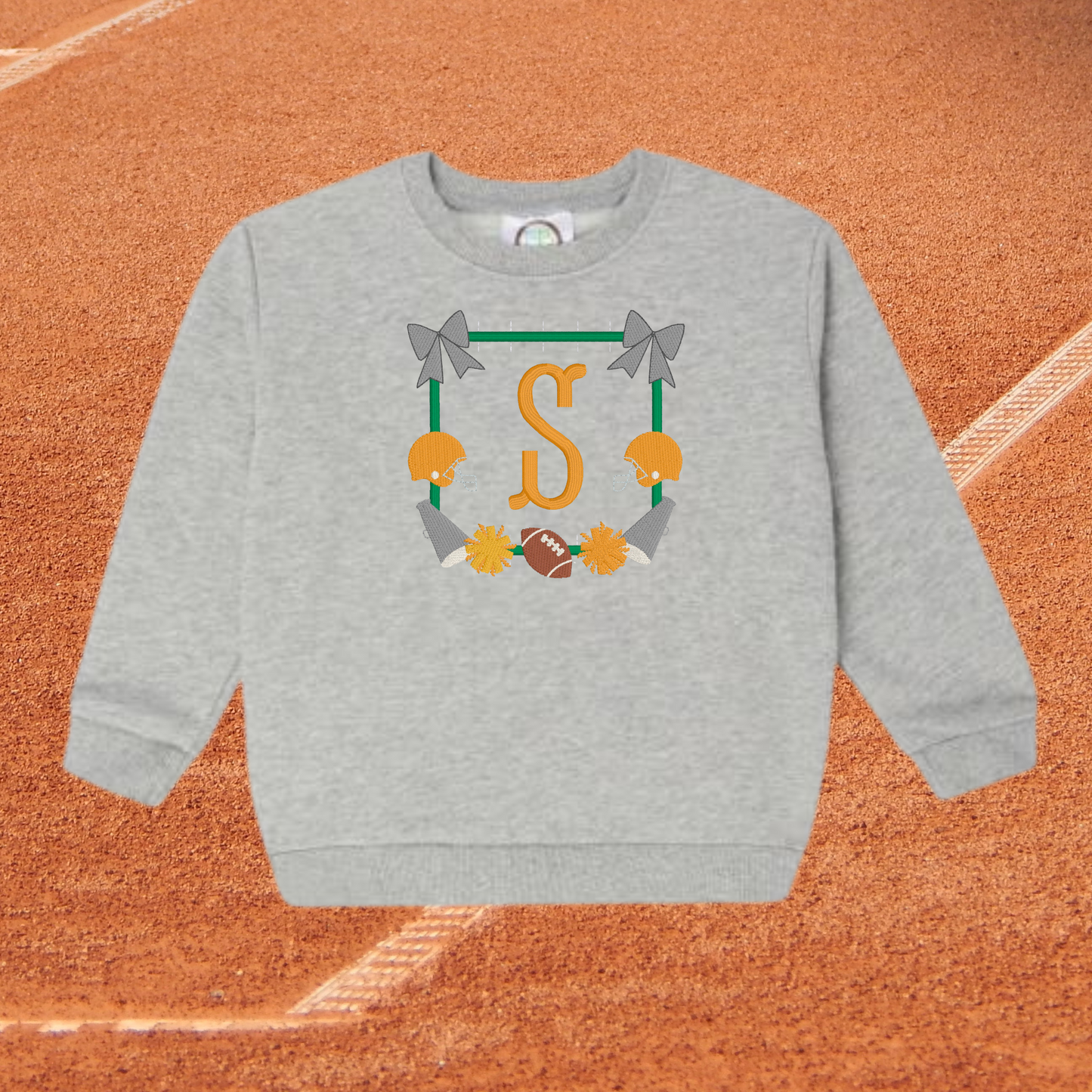 Football frame with bows